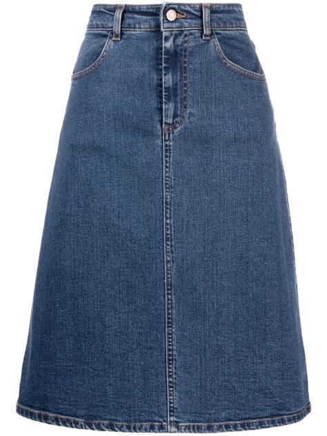 see by chloe denim skirt